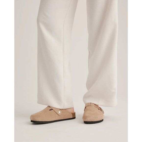 Quince Clog Mules Water Repellent Suede Dune Tan 7 - Picture 2 of 9